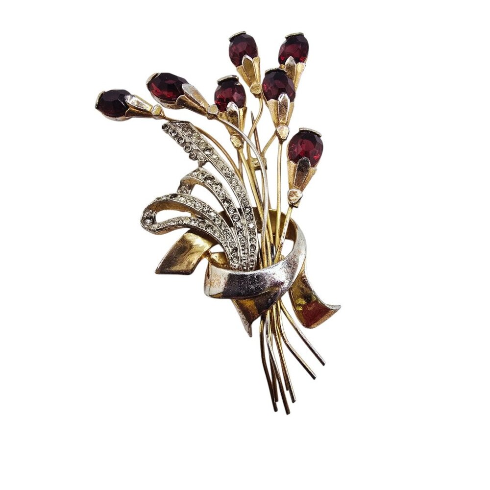 Antique Spectacular 30/40s Spray Fur Clip (A8896)